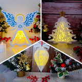 Pack 3 Christmas Mix 36  - 3D Lantern Mix Light Box File - Cricut File - LightBoxGoodMan