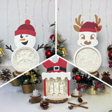 Pack 3 Christmas Mix 4 - Paper Cut Mix Light Box File - Cricut File - LightBoxGoodMan - LightboxGoodman