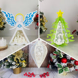 Pack 3 Christmas Mix 40 - 3D Lantern Mix Light Box File - Cricut File - LightBoxGoodMan - LightboxGoodman