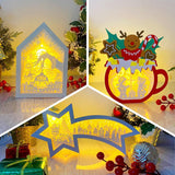 Pack 3 Christmas Mix 50 - Paper Cut Mix Light Box File - Cricut File - LightBoxGoodMan