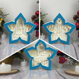 Pack 3 Christmas - Paper Cut Snowflake Light Box File - Cricut File - 7.5x7.5 inches - LightBoxGoodMan - LightboxGoodman