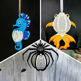 Pack 3 Different Aquatic Creatures 4 - 3D Animal-shaped Lantern File - Cricut File - LightBoxGoodMan - LightboxGoodman