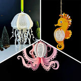 Pack 3 Different Aquatic Creatures 9 - 3D Animal-shaped Lantern File - Cricut File - LightBoxGoodMan - LightboxGoodman