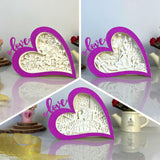 Pack 3 Disney Love - Love Heart Papercut Lightbox File - 5,6x7,5" - Cricut File - LightBoxGoodMan - LightboxGoodman