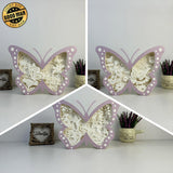 Pack 3 Fairy Night - Butterfly Papercut Lightbox File - 6.6x9.2" - Cricut File - LightBoxGoodMan - LightboxGoodman