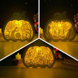 Pack 3 Halloween 1 - Paper Cut PumpKin Light Box File - Cricut File -  16.6x17.5 cm - LightBoxGoodMan