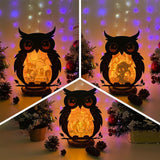 Pack 3 Halloween 2 - Paper Cut Owl Light Box File - Cricut File - 25x20 cm - LightBoxGoodMan - LightboxGoodman