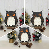 Pack 3 Halloween 2 - Paper Cut Owl Light Box File - Cricut File - 25x20 cm - LightBoxGoodMan - LightboxGoodman