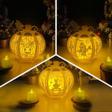 Pack 3  Halloween 4 - 3D Pumpkin Lantern File - Cricut File 1 - LightBoxGoodMan