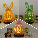 Pack 3 Happy Easter - Easter Bunny Egg 3D Lantern File - Cricut File - LightBoxGoodMan - LightboxGoodman