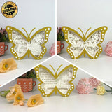 Pack 3 Happy Mother's Day - Butterfly Papercut Lightbox File - 6.6x9.2" - Cricut File - LightBoxGoodMan - LightboxGoodman