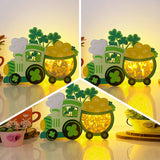 Pack 3 Happy St.Patrick's Day - St. Patrick's Train Papercut Lightbox File - 10x7,8" - Cricut File - LightBoxGoodMan - LightboxGoodman