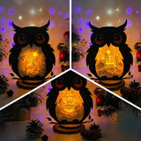 Pack 3 Harry Potter - Paper Cut Owl Light Box File - Cricut File - 25x20 cm - LightBoxGoodMan - LightboxGoodman