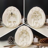 Pack 3 Jesus Christ - Easter Egg 3D Pop-up File - Cricut File - 5.8x4.8" - LightBoxGoodMan - LightboxGoodman