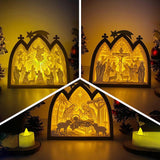 Pack 3 Jesus - Paper Cut Nativity House Light Box File - Cricut File - 7x8 Inches - LightBoxGoodMan - LightboxGoodman