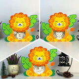 Pack 3 Lion - Lion Papercut Lightbox File - 7.4x8.8" - Cricut File - LightBoxGoodMan - LightboxGoodman