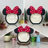 Pack 3 Love In Disneyland - Paper Cut Minnie Mouse Light Box File - Cricut File - 7x7,3 Inches - LightBoxGoodMan - LightboxGoodman