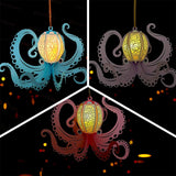 Pack 3 Naughty Octopus - 3D Octopus Lantern File - Cricut File 1 - LightBoxGoodMan