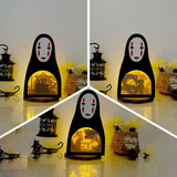 Pack 3 Spirited Away - No Face Papercut Lightbox File - 8.3x5