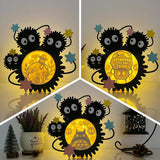 Pack 3 Susuwatari - Susuwatari Papercut Lightbox File - 9x8.4