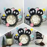 Pack 3 Susuwatari - Susuwatari Papercut Lightbox File - 9x8.4" - Cricut File - LightBoxGoodMan - LightboxGoodman