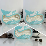 Pack 3 Underwater Landscape - Whale Papercut Lightbox File - 8x6.25" - Cricut File - LightBoxGoodMan - LightboxGoodman