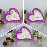 Pack 3 Valentine 2 - Love Heart Papercut Lightbox File - 5,6x7,5" - Cricut File - LightBoxGoodMan - LightboxGoodman