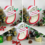 Pack 3 Xmas 1 - Paper Cut Pet Light Box File - Xmas Cat Motif - Cricut File - 8x6 Inches - LightBoxGoodMan - LightboxGoodman