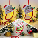 Pack 3 Xmas 2 - Paper Cut Pet Light Box File - Xmas Cat Motif - Cricut File - 8x6 Inches - LightBoxGoodMan - LightboxGoodman