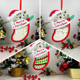 Pack 3 Xmas 2 - Paper Cut Pet Light Box File - Xmas Cat Motif - Cricut File - 8x6 Inches - LightBoxGoodMan - LightboxGoodman