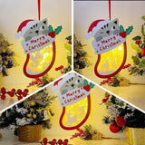 Pack 3 Xmas 3 - Paper Cut Pet Light Box File - Xmas Cat Motif - Cricut File - 8x6 Inches - LightBoxGoodMan