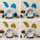 Pack 4 Easter 1 - Easter Bunny 3D Pop-up File - Cricut File - 12.6x7.5" - LightBoxGoodMan - LightboxGoodman