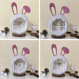 Pack 4 Easter 1 - Easter Rabbit 3D Pop-up File - Cricut File - 12.9x7.45" - LightBoxGoodMan - LightboxGoodman