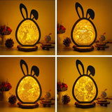 Pack 4 Easter 1 - Paper Cut Bunny Light Box File - Cricut File - 6.4x10.9 Inches - LightBoxGoodMan