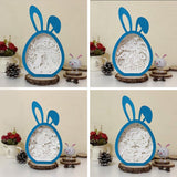 Pack 4 Easter 1 - Paper Cut Bunny Light Box File - Cricut File - 6.4x10.9 Inches - LightBoxGoodMan - LightboxGoodman