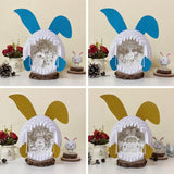 Pack 4 Easter 2 - Easter Bunny 3D Pop-up File - Cricut File - 12.6x7.5" - LightBoxGoodMan - LightboxGoodman