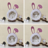 Pack 4 Easter 2 - Easter Rabbit 3D Pop-up File - Cricut File - 12.9x7.45" - LightBoxGoodMan - LightboxGoodman