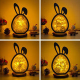 Pack 4 Easter 2 - Paper Cut Bunny Light Box File - Cricut File - 6.4x10.9 Inches - LightBoxGoodMan - LightboxGoodman