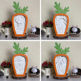 Pack 4 Easter 2 - Paper Cut Carrot Light Box File - Cricut File - 5.5x11.4 Inches - LightBoxGoodMan - LightboxGoodman