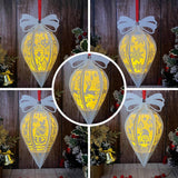 Pack 5 Christmas 1 - Droplet Lantern File - Cricut File 2 - LightBoxGoodMan