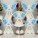 Pack 5 Christmas 1 - Paper Cut Angel Light Box File - Cricut File - 8x8 inches - LightBoxGoodMan - LightboxGoodman