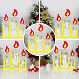 Pack 5 Christmas 1 - Paper Cut Candle Light Box File - Cricut File - 8,6x7 inches - LightBoxGoodMan - LightboxGoodman