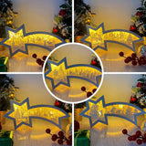 Pack 5 Christmas 2 - Paper Cut Star Light Box File - Cricut File - 28x13.7cm - LightBoxGoodMan