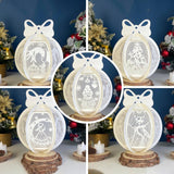 Pack 5 Christmas - Globe Lantern File - Cricut File - LightBoxGoodMan - LightboxGoodman