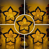 Pack 5 Christmas - Paper Cut Snowflake Light Box File - Cricut File - 7.5x7.5 inches - LightBoxGoodMan - LightboxGoodman