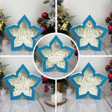 Pack 5 Christmas - Paper Cut Snowflake Light Box File - Cricut File - 7.5x7.5 inches - LightBoxGoodMan - LightboxGoodman