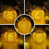 Pack 5 Christmas - 3D Pumpkin Lantern File - Cricut File 1 - LightBoxGoodMan