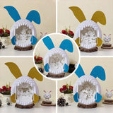 Pack 5 Easter 1 - Easter Bunny 3D Pop-up File - Cricut File - 12.6x7.5" - LightBoxGoodMan - LightboxGoodman