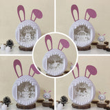 Pack 5 Easter 2 - Easter Rabbit 3D Pop-up File - Cricut File - 12.9x7.45" - LightBoxGoodMan - LightboxGoodman