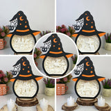 Pack 5 Halloween - Paper Cut Witch Hat Light Box File - Cricut File - 18x23 cm - LightBoxGoodMan - LightboxGoodman